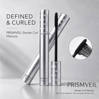 prismveil Waterproof Mascara for 24-Hour Volume, Lift & Definition – Long-Lasting Thick, Defined Lashes