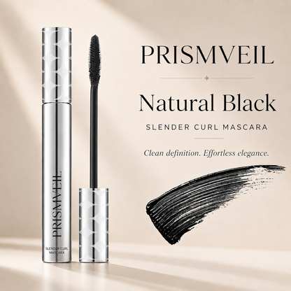 prismveil Waterproof Mascara for 24-Hour Volume, Lift & Definition – Long-Lasting Thick, Defined Lashes